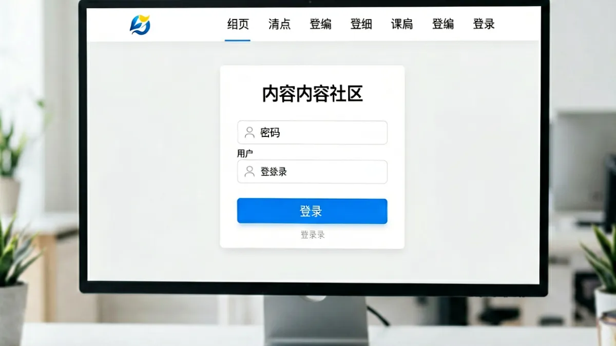 海角社区在线网址进入登录页面的整体界面展示，包含导航栏与登录入口的桌面截图场景
