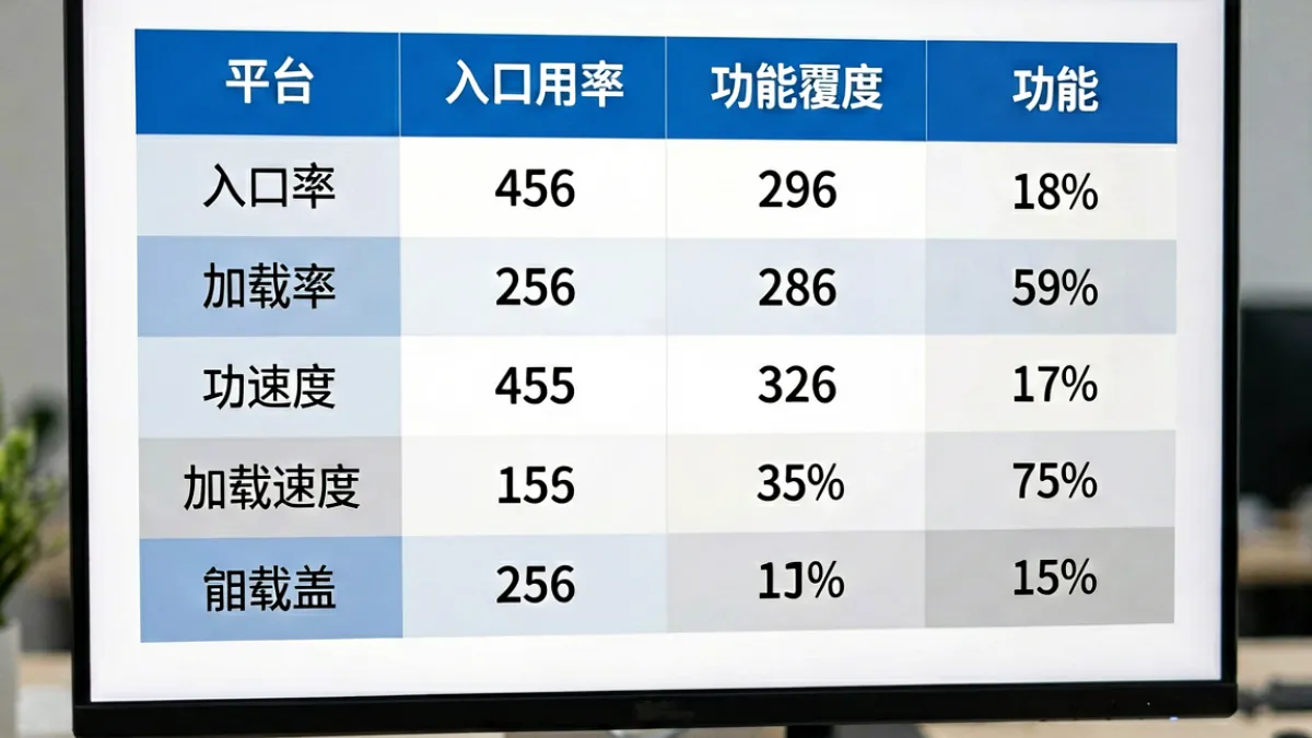 海角社区在线网址进入登录 - 同类内容社区平台横向对比评测界面，展示各平台在速度、稳定性和功能丰富度上的得分表格